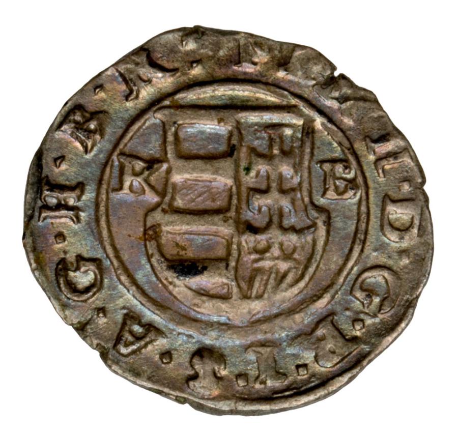 Denar 1635 Ferdynand II Habsburg Węgry Kremnica
