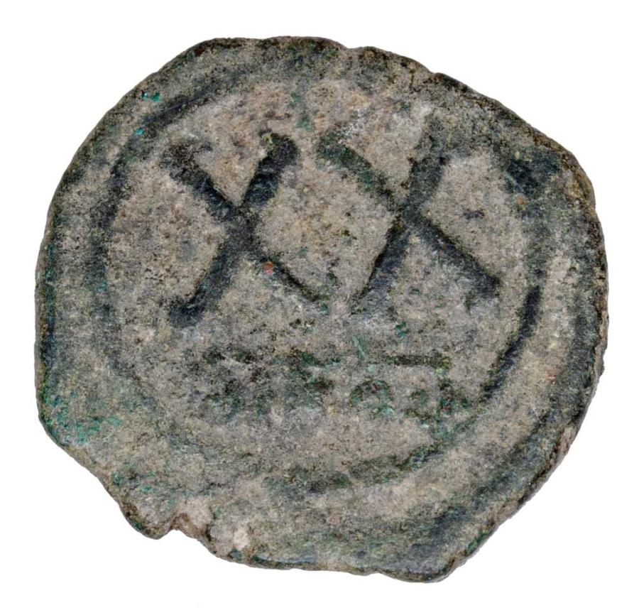 1/2 follis Tyberiusz II Konstantyn Bizancjum Konstantynopol