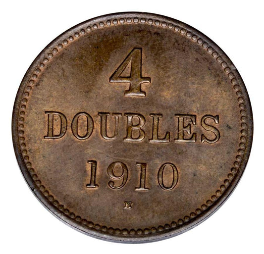 4 doubles 1910 Wielka Brytania Guernsey Birmingham H
