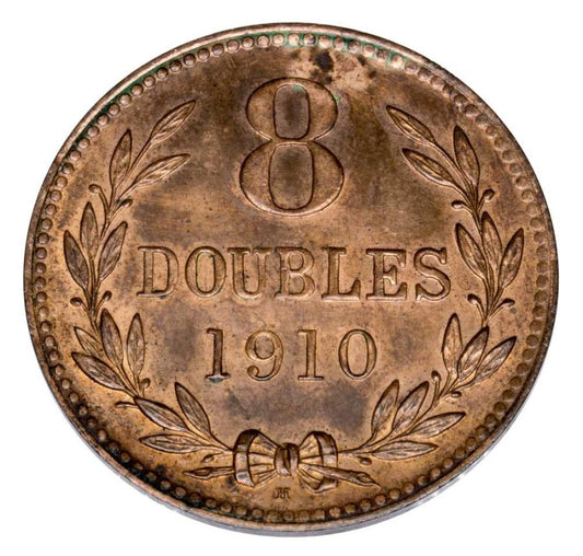 8 doubles 1910 Wielka Brytania Guernsey Birmingham H