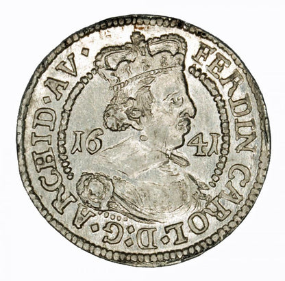 3 krajcary 1641 Ferdynand Karol Austria Tyrol Hall