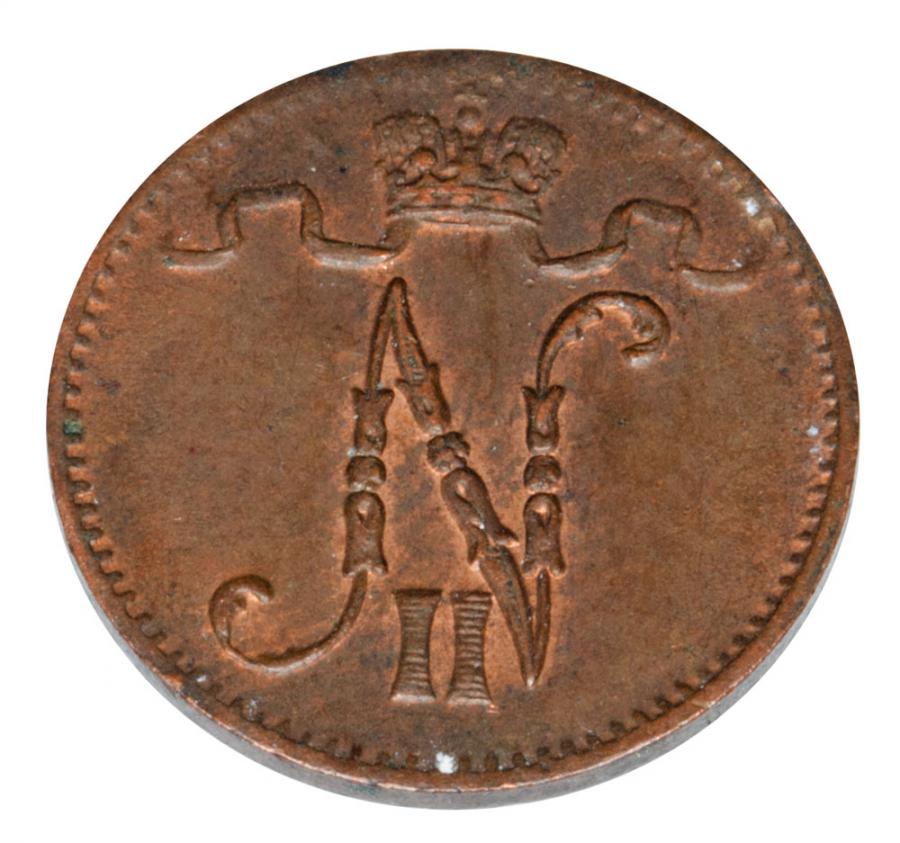 1 penni 1916 Mikołaj II Finlandia okupacja rosyjska Helsinki
