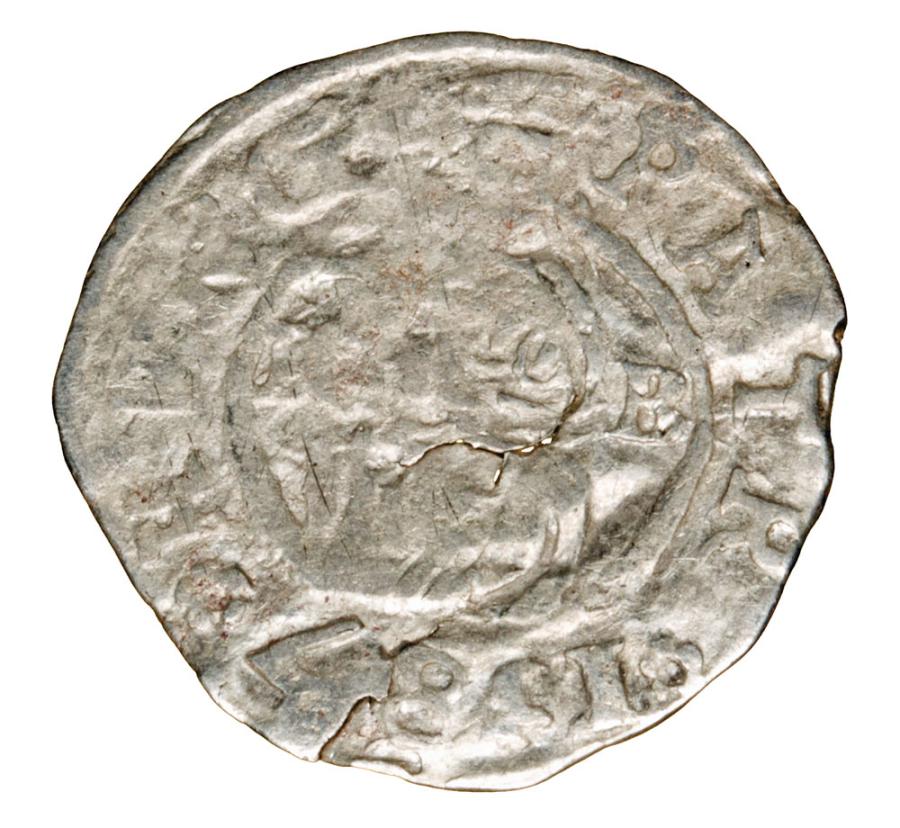 Denar 1587 Rudolf II Habsburg Węgry Kremnica