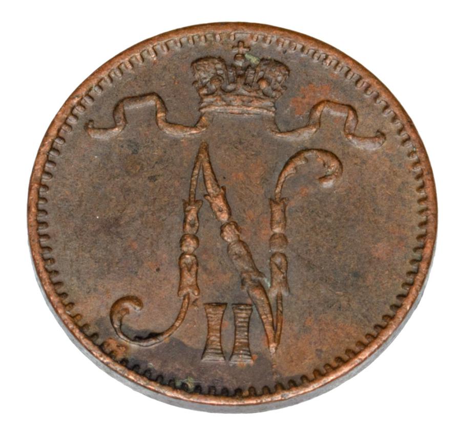 1 penni 1911 Mikołaj II Finlandia okupacja rosyjska Helsinki