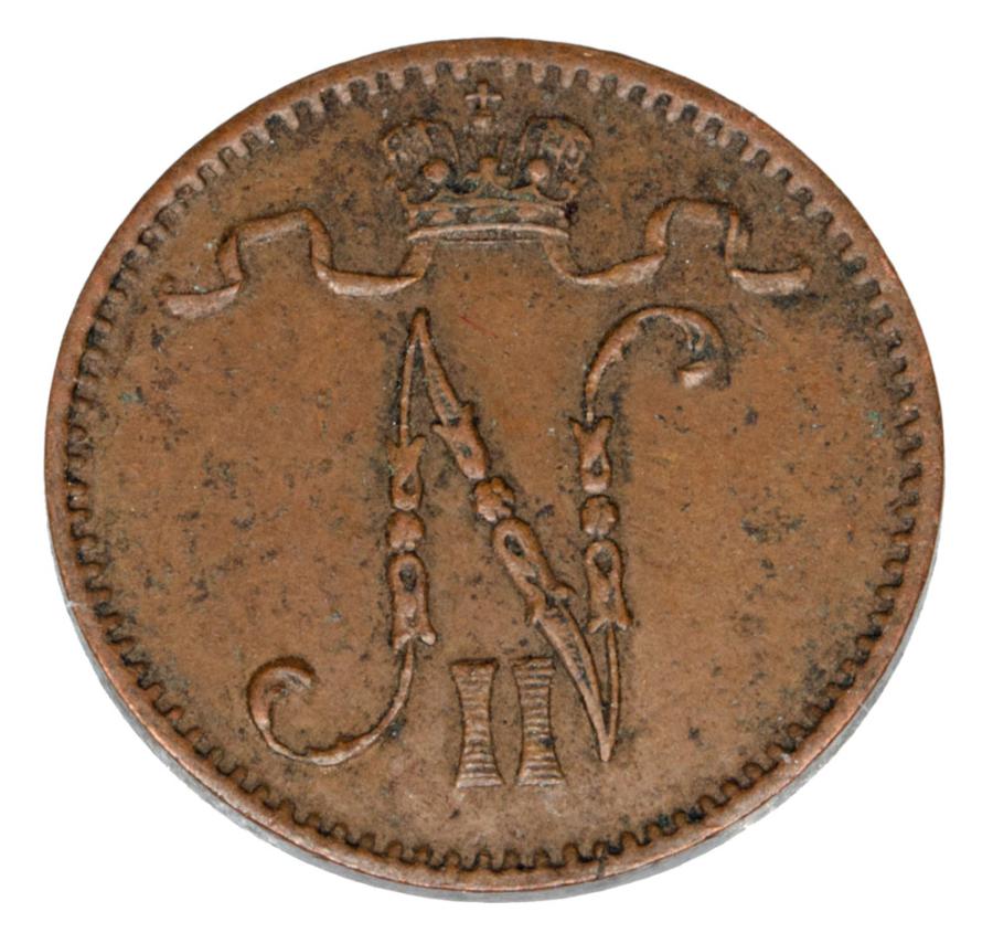 1 penni 1912 Mikołaj II Finlandia okupacja rosyjska Helsinki