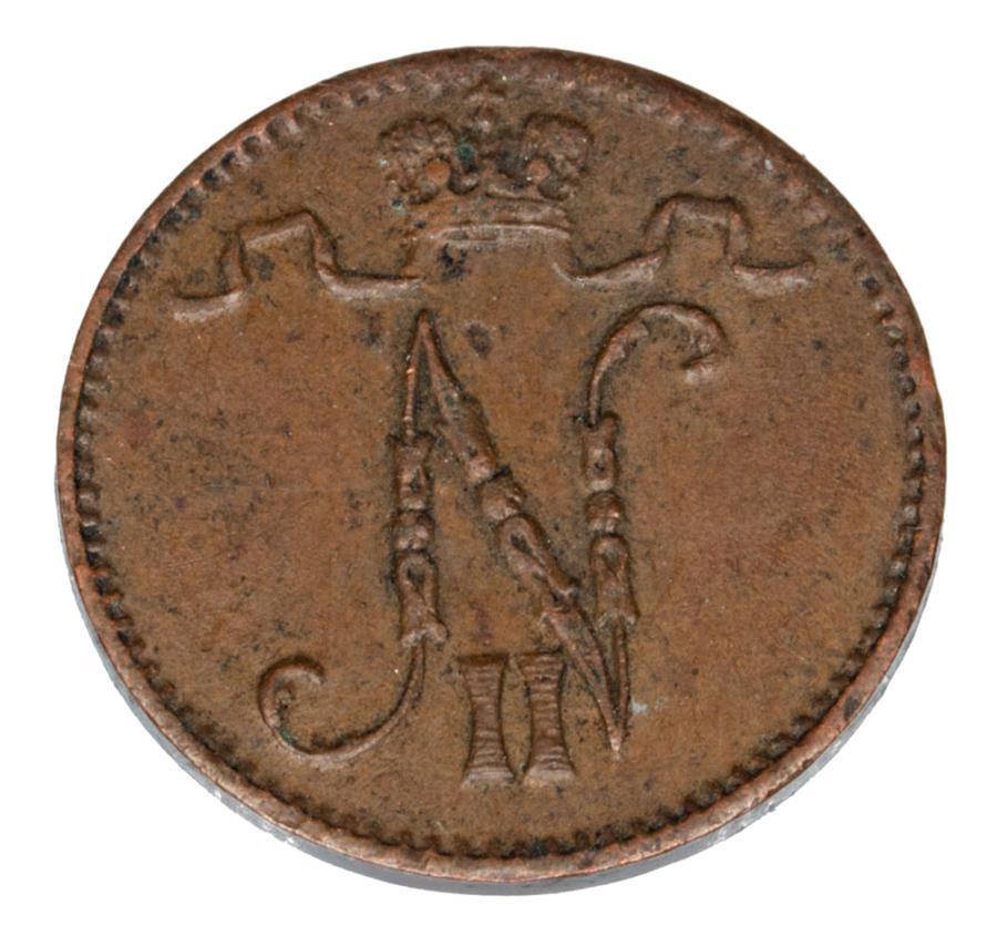 1 penni 1915 Mikołaj II Finlandia okupacja rosyjska Helsinki