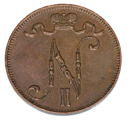 5 pennia 1914 Mikołaj II Finlandia rosyjska Helsinki