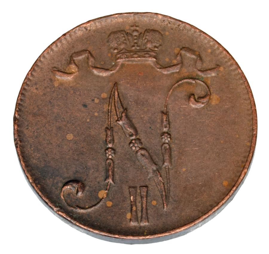 5 pennia 1916 Mikołaj II Finlandia rosyjska Helsinki