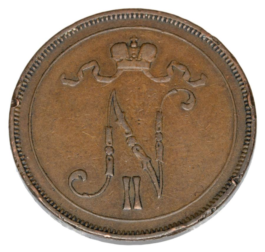 10 pennia 1899 Mikołaj II Finlandia rosyjska Helsinki