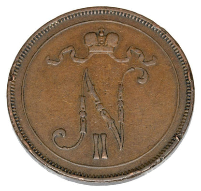 10 pennia 1899 Mikołaj II Finlandia rosyjska Helsinki