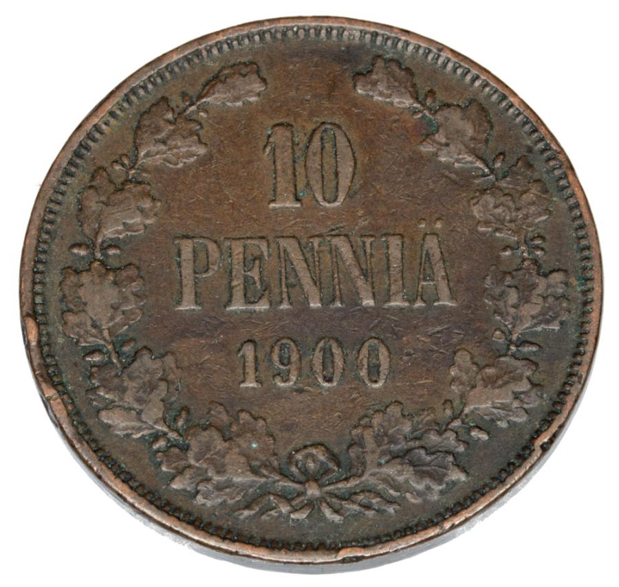 10 pennia 1900 Mikołaj II Finlandia rosyjska Helsinki