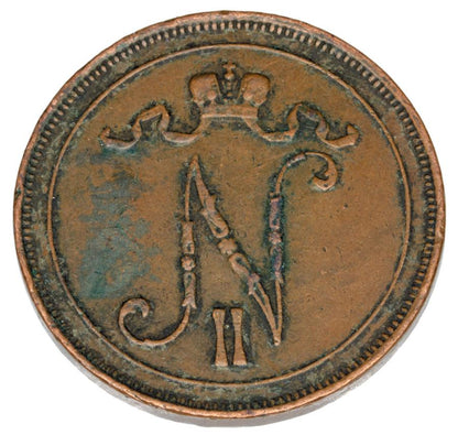 10 pennia 1911 Mikołaj II Finlandia rosyjska Helsinki