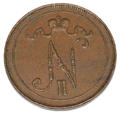 10 pennia 1914 Mikołaj II Finlandia rosyjska Helsinki