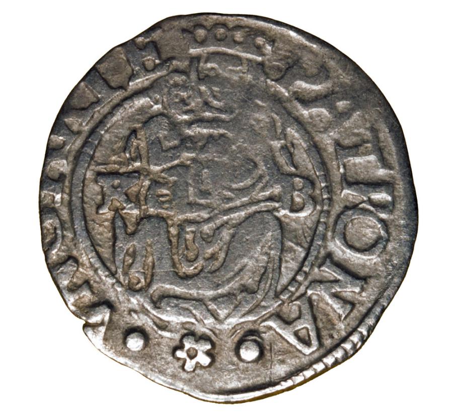 Denar 1579 Rudolf II Habsburg Węgry Kremnica