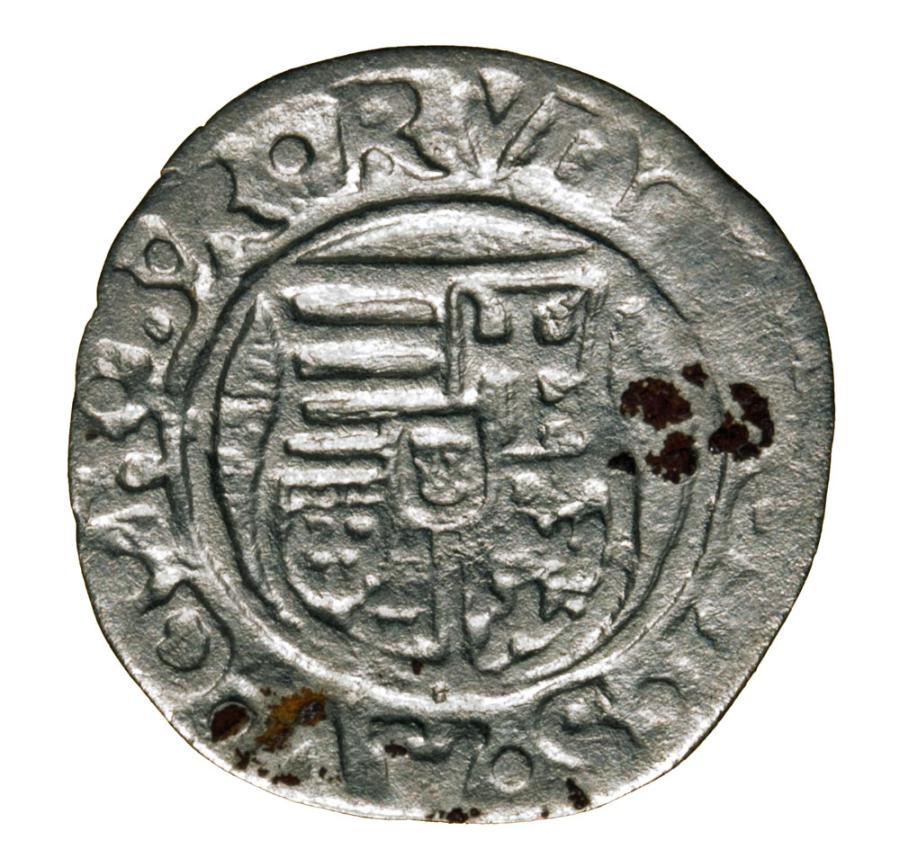Denar 1581 Rudolf II Habsburg Węgry Kremnica