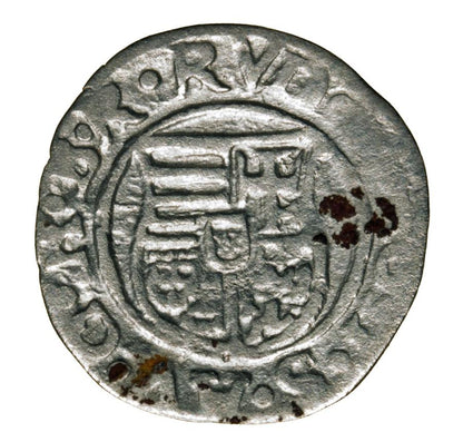 Denar 1581 Rudolf II Habsburg Węgry Kremnica