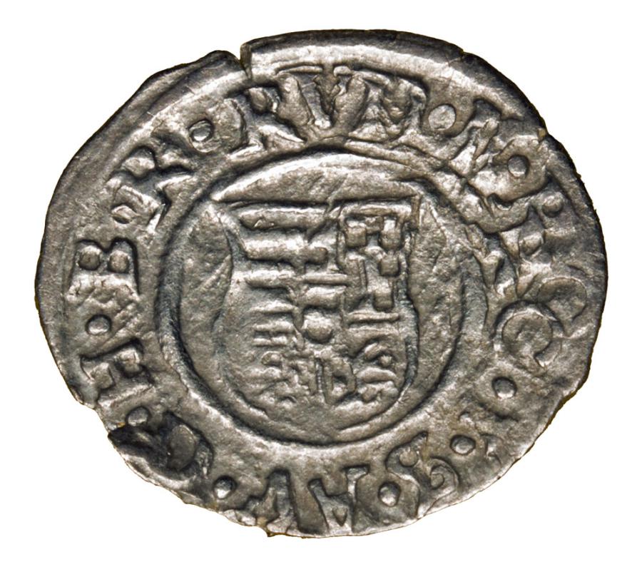 Denar 1592 Rudolf II Habsburg Węgry Kremnica