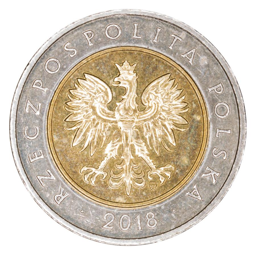 5 złotych 2018 Polska Warszawa 100 lat niepodległości