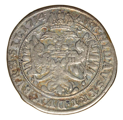6 krajcarów 1714 Karol VI Habsburg Śląsk Wrocław