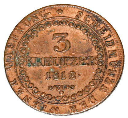3 krajcary 1812 Franciszek II Habsburg Austria Smolnik