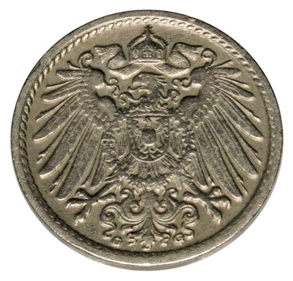 5 fenigów 1906 Wilhelm II Hohenzollern Niemcy Karlsruhe G