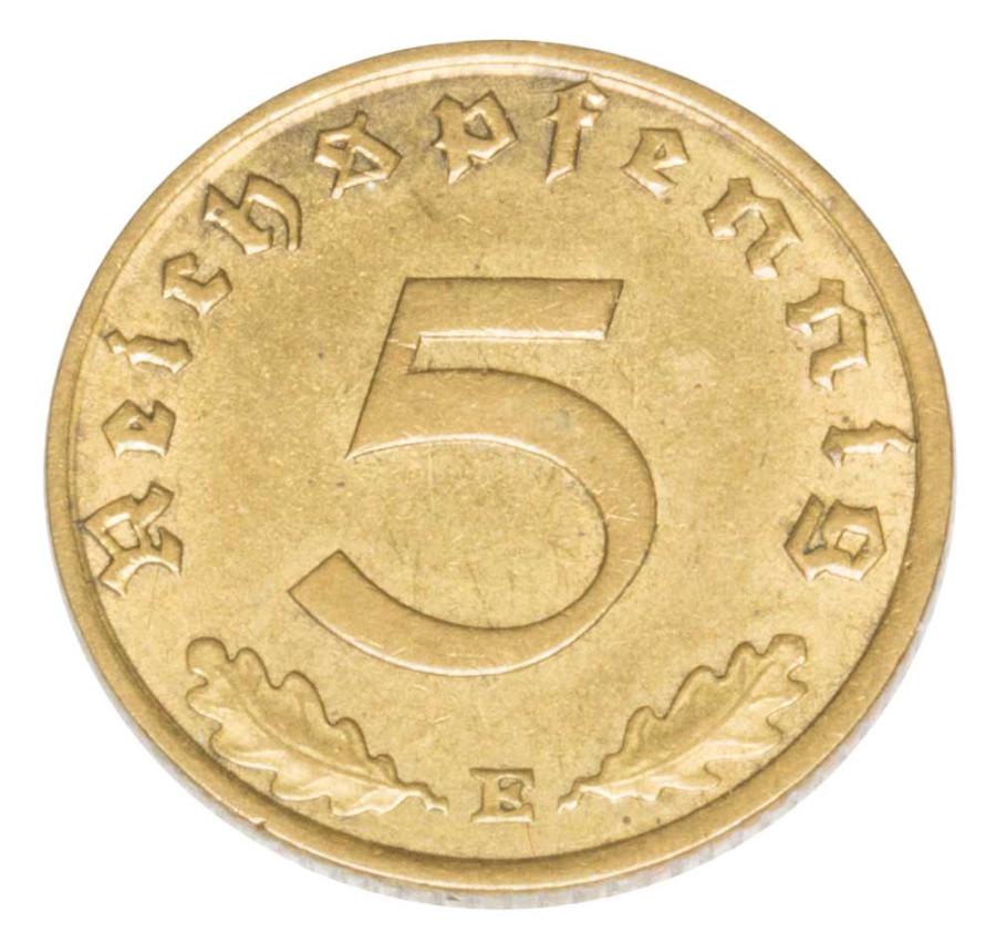 5 reichspfennig 1938 Niemcy Muldenhutten E