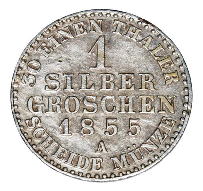 1 grosz srebrny 1855 Fryderyk Wilhelm IV Prusy Berlin A