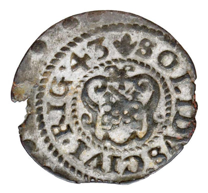 Szeląg 1643 Krystyna Waza Ryga