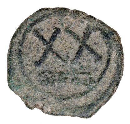 1/2 follis Tyberiusz II Konstantyn Bizancjum Konstantynopol