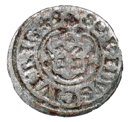 Szeląg 1649 Krystyna Waza Ryga