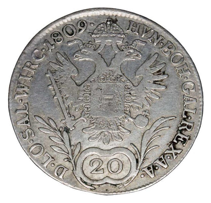 20 koron 1809 Franciszek II Habsburg Austria Wiedeń A