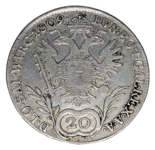 20 koron 1809 Franciszek II Habsburg Austria Wiedeń A