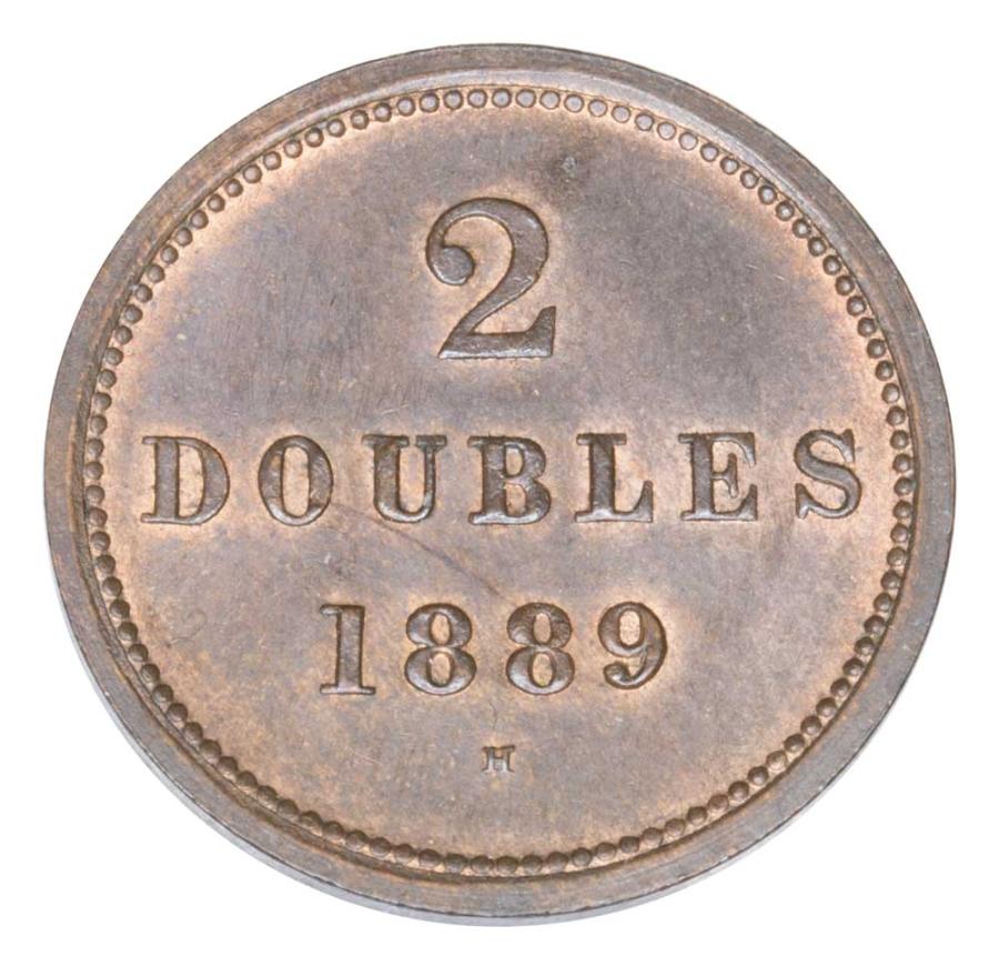 2 doubles 1889 Wielka Brytania Guernsey Birmingham H