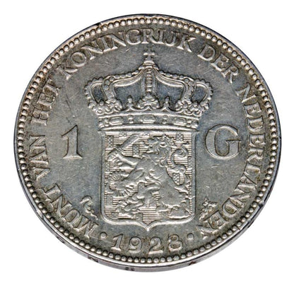1 gulden 1928 Wilhelmina Orańska-Nassau Holandia Utrecht