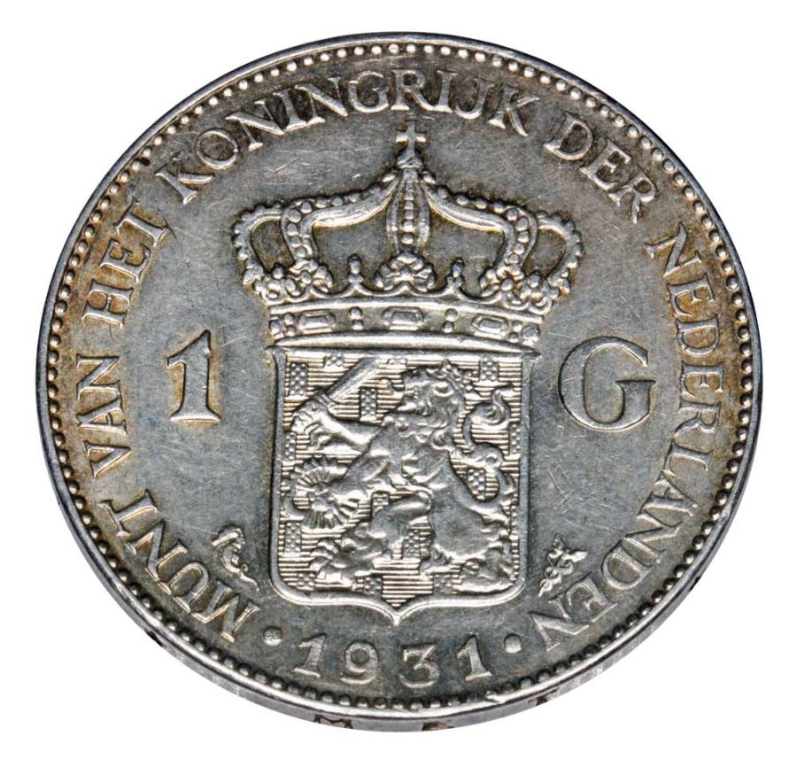 1 gulden 1931 Wilhelmina Orańska-Nassau Holandia Utrecht