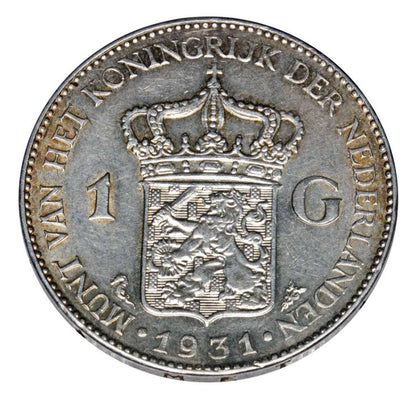 1 gulden 1931 Wilhelmina Orańska-Nassau Holandia Utrecht