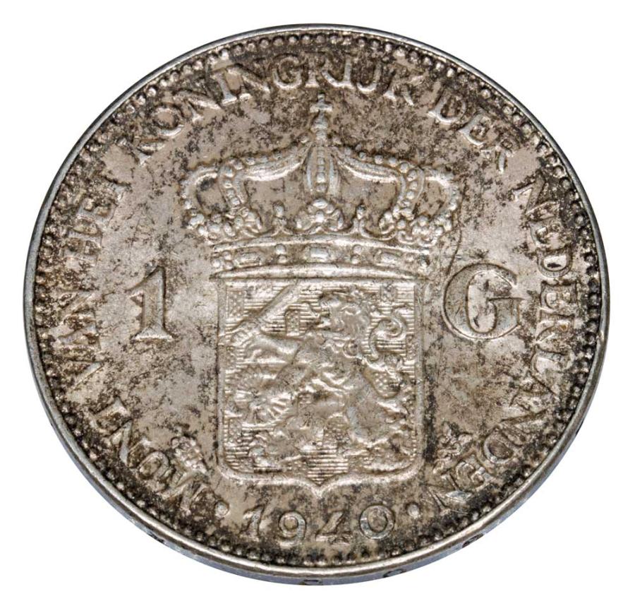 1 gulden 1940 Wilhelmina Orańska-Nassau Holandia Utrecht