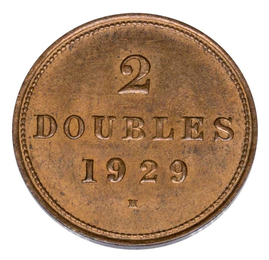 2 doubles 1929 Wielka Brytania Guernsey Birmingham H