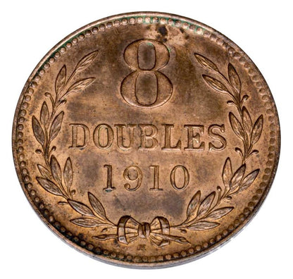 8 doubles 1910 Wielka Brytania Guernsey Birmingham H