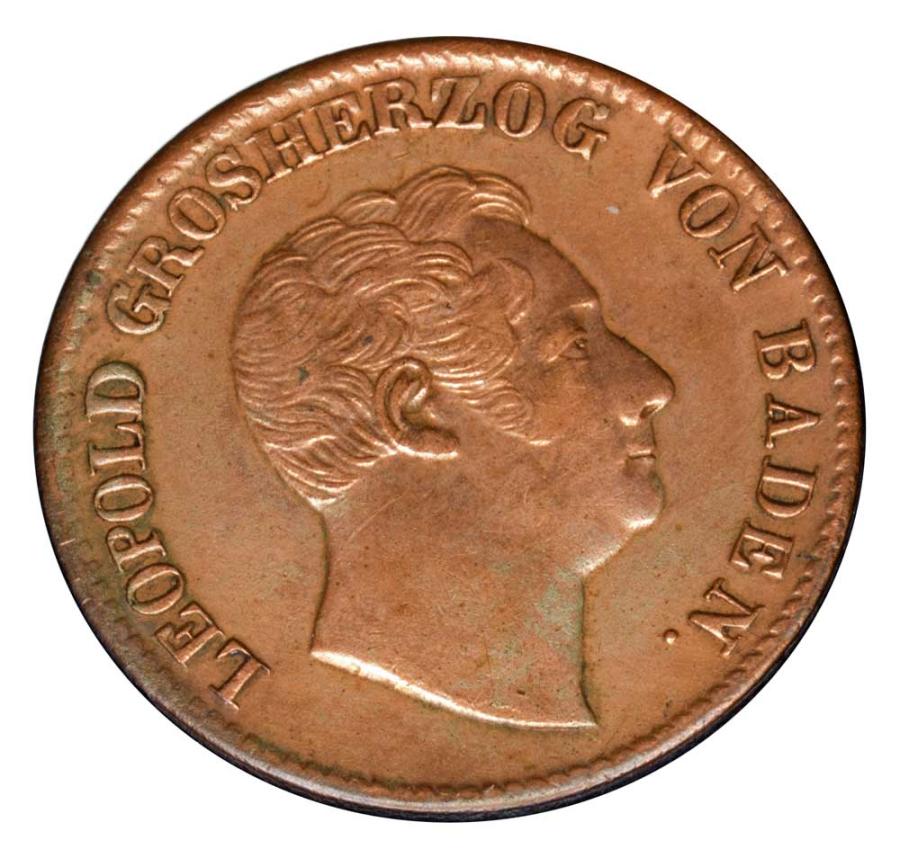 1 krajcar 1852 Leopold Badeński Niemcy Badenia