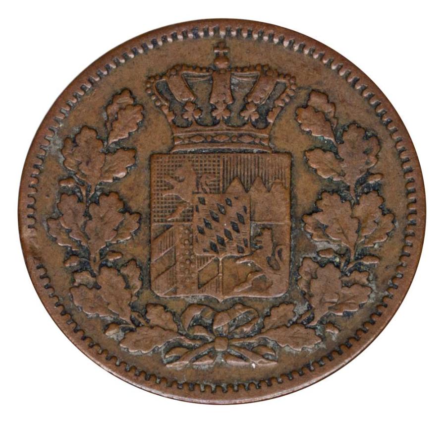2 fenigi 1859 Maksymilian II Niemcy Bawaria