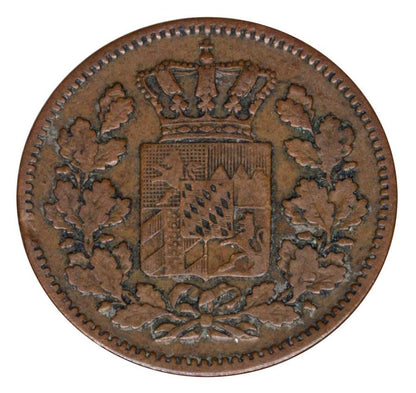 2 fenigi 1859 Maksymilian II Niemcy Bawaria