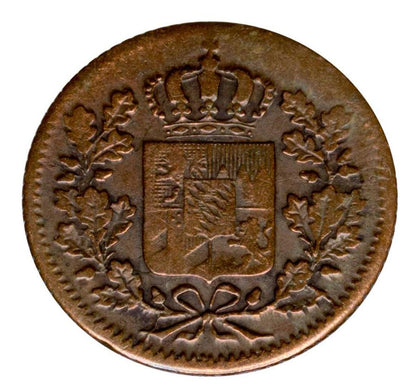 1 fenig 1855 Maksymilian II Niemcy Bawaria