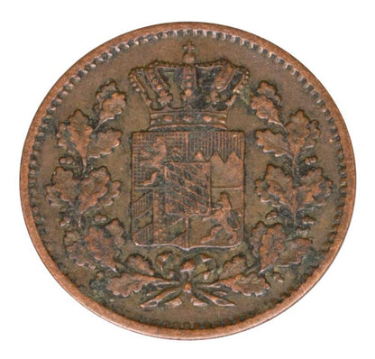 1 fenig 1871 Ludwik II Wittelsbach Niemcy Bawaria