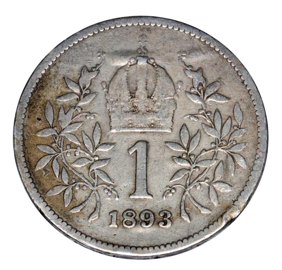 1 korona 1893 Franciszek Józef I Austria Wiedeń