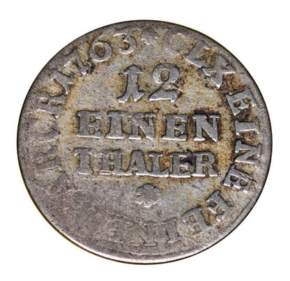 1/12 talara 1763 Fryderyk Chrystian Niemcy Saksonia Lipsk