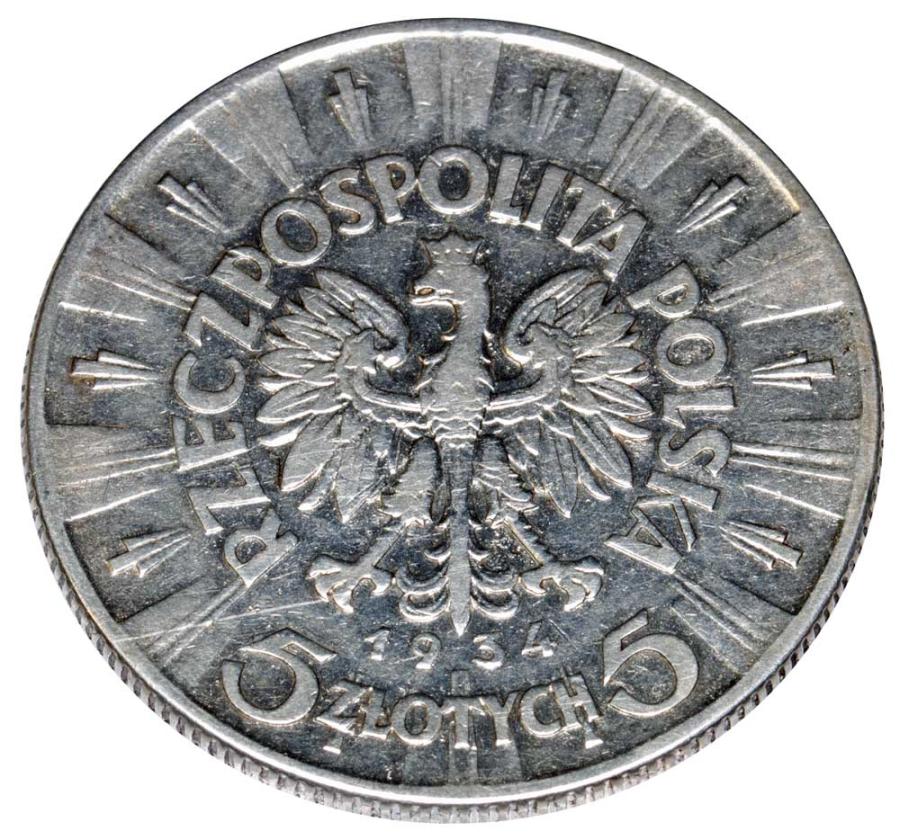 5 złotych 1934 II RP Warszawa Józef Piłsudski