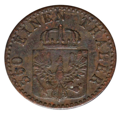 1 fenig 1861 Wilhelm I Hohenzollern Niemcy Berlin