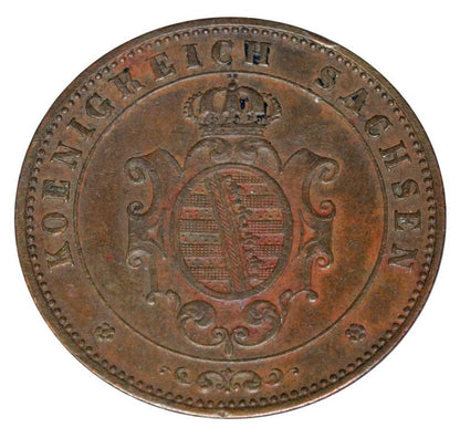 5 fenigów 1869 Jan Wettyn Niemcy Saksonia Drezno B