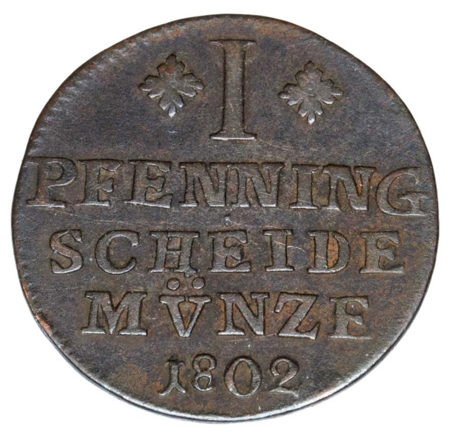 1 fenig 1802 Karol Wilhelm Niemcy Brunszwik Wolfenbüttel